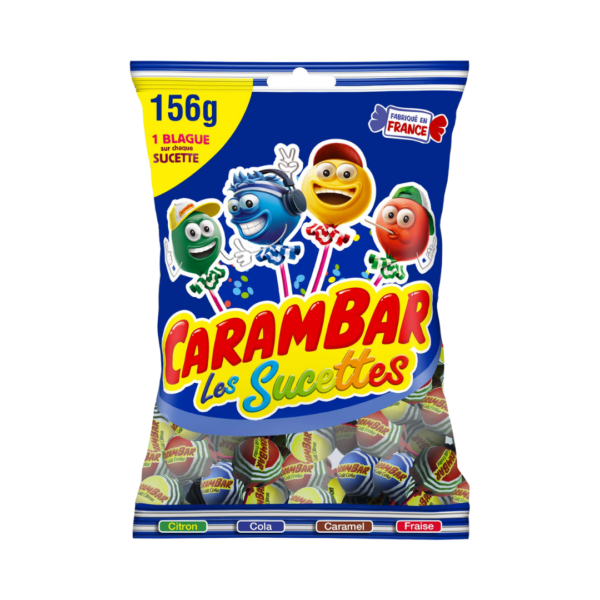 Carambar sucettes family s/gelatine 156g