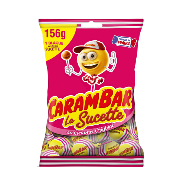 Carambar sucettes caramel s/gelatine 156g