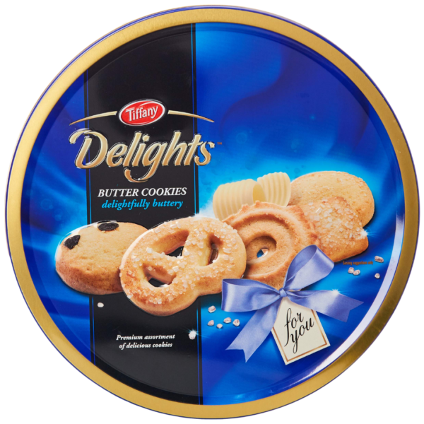 Tiffany Delight butter cookies tub