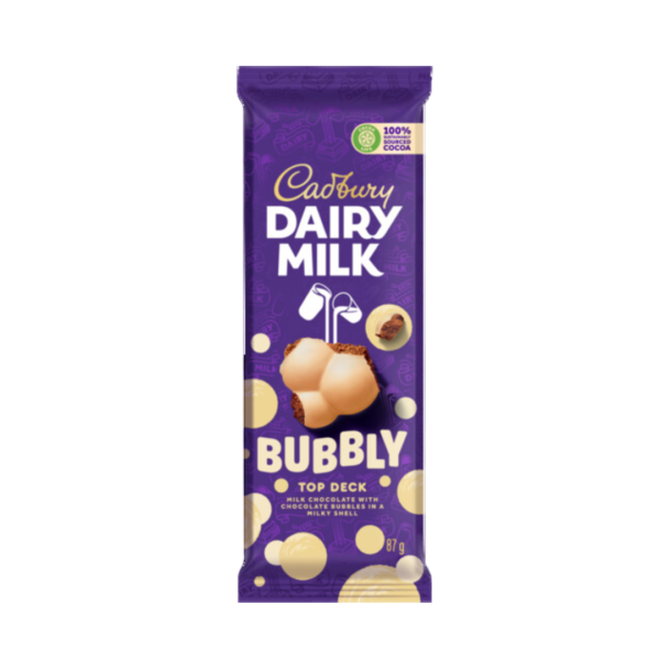 Cadbury Bubbly 87gm top deck