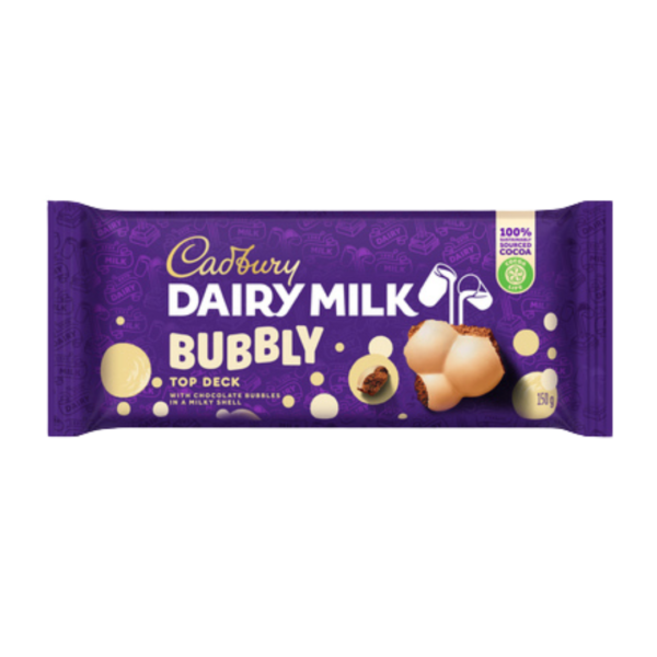 Cadbury Bubbly 150gm top deck